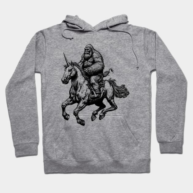 Bigfoot Unicorn shirt Hoodie by Alan'sTeeParty